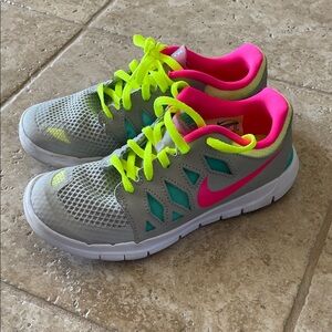 Nike Kids Sneakers - Gray, Pink, and Teal